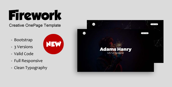 Firework - Creative OnePage Template. - Creative Site Templates