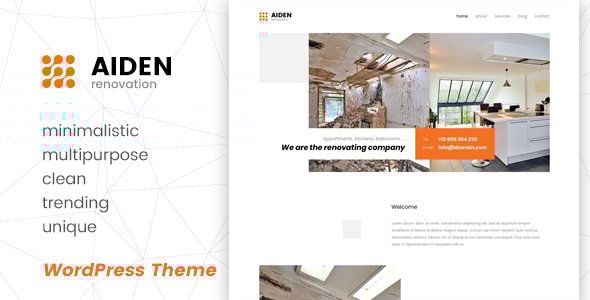 Aiden - Minimalistic Multipurpose WordPress Theme - Business Corporate