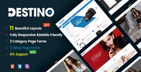 Destino - Responsive & Multi-Purpose HTML5 Template - Retail Site Templates