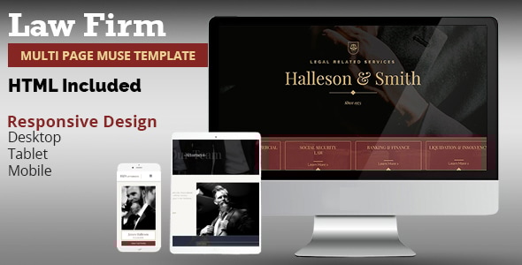 Law Firm Muse Template - Corporate Muse Templates