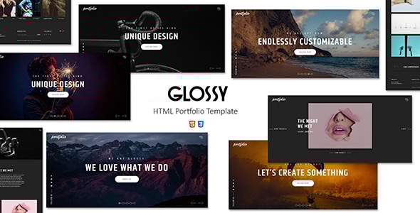 GLOSSY - HTML Portfolio Template - Creative Site Templates