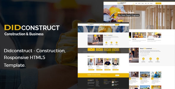 Didconstruct- Construction and Business Responsive HTML5 Template. - Business Corporate