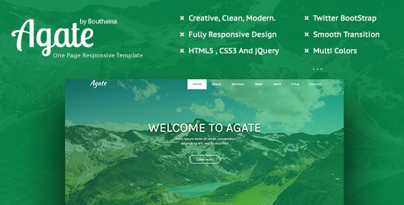 Agate - Multipurpose Responsive Template - Creative Site Templates