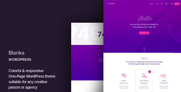 Blanka - One Page WordPress Theme - Portfolio Creative