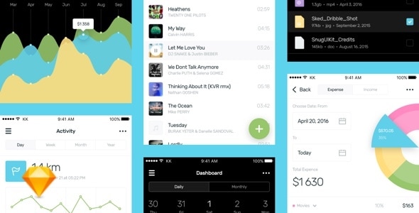 Sked Mobile UI Kit - Sketch UI Templates