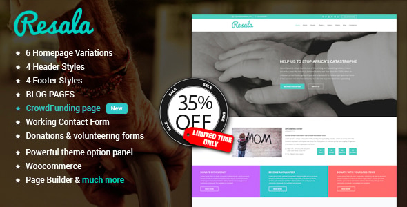 Resala WordPress theme - Charity Nonprofit