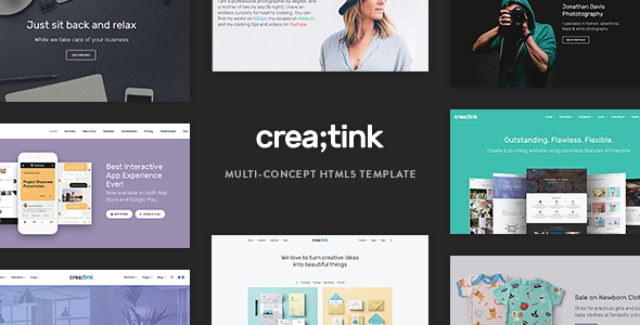 Crea;tink Multi-Concept HTML5 Template - Corporate Site Templates