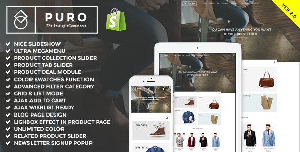Puro - Responsive Shopify Theme (Sections Ready) - Shopify eCommerce
