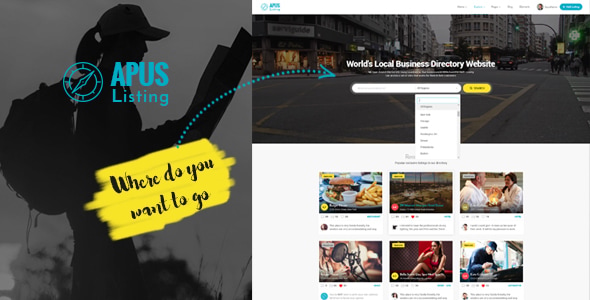 ApusListing - Rehber Listeleme WordPress Teması - Kurumsal Rehber ve Listelemeler