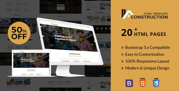Gravity Construction - Responsive Html5 Template - Business Corporate