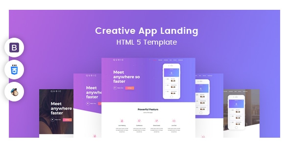 Qubic - App Landing HTML Template - Site Templates