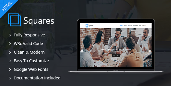 Squares - Multipurpose HTML5 Template - Site Templates