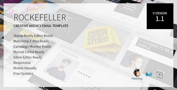 Rockefeller - Creative Agency Responsive Email Template - Newsletters Email Templates