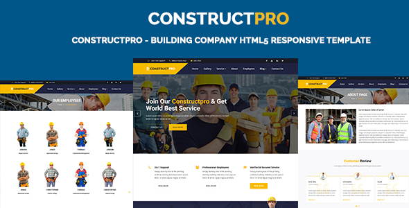 ConstructPro - Building Company HTML5 Responsive Template - Business Corporate