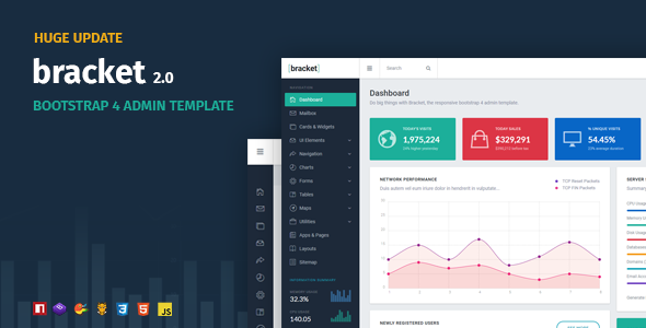 Bracket Responsive Bootstrap 4 Admin Template - Admin Templates Site Templates