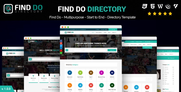 Find Do Multipurpose HTML5 Directory Template - Business Corporate