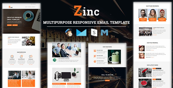Zinc - Multipurpose Responsive Email Template - Newsletters Email Templates