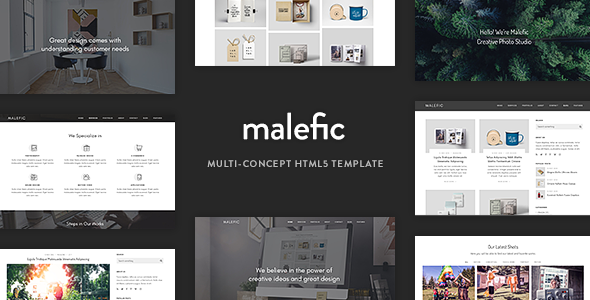 Malefic - Multipurpose One Page HTML5 Template - Creative Site Templates