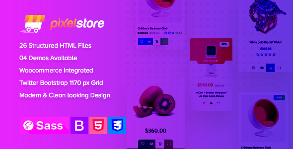 Pixelstore - eCommerce HTML5 Template - Shopping Retail