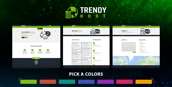 Trendy Host - Responsive Hosting HTML Template - Hosting Technology