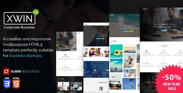 Xwin - Corporate Business HTML5 - Corporate Site Templates
