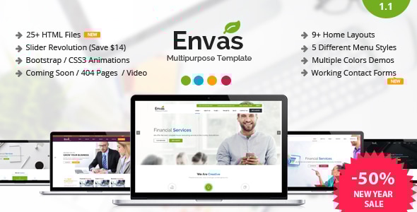 Envas - Multipurpose HTML5 Template - Business Corporate