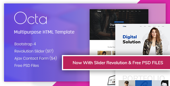 Octa - Creative Agency, Portfolio and Multipurpose HTML Template - Creative Site Templates