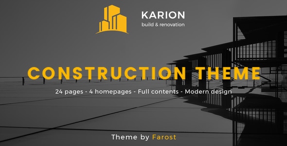 Karion - Construction & Building WordPress Theme - Business Corporate