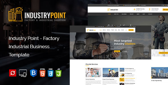 Download IndustryPoint Factory & Industrial HTML Template Free - Theme ...