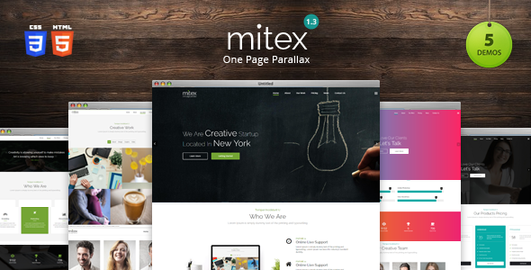 Mitex - One Page Parallax - Creative Site Templates
