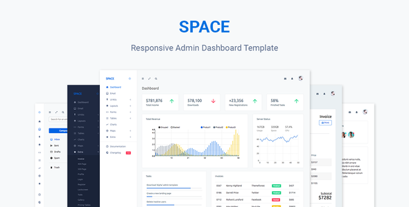 Space - Responsive Admin Dashboard Template - Admin Templates Site Templates