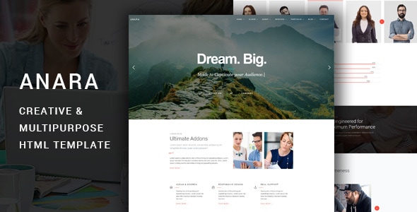Anara - Multipurpose Responsive HTML Template - Corporate Site Templates