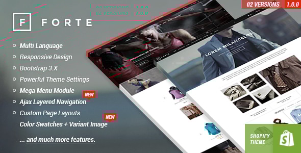 FORTE - Responsive Shopify Template - Fashion Shopify