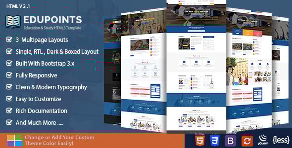 Edupoints - Education HTML Template - Business Corporate