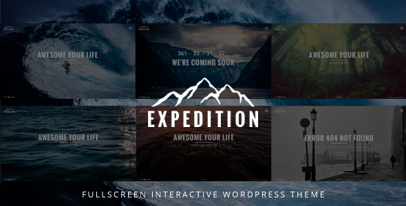 Expedition Fullscreen Interactive WordPress Theme - Photography Creative
