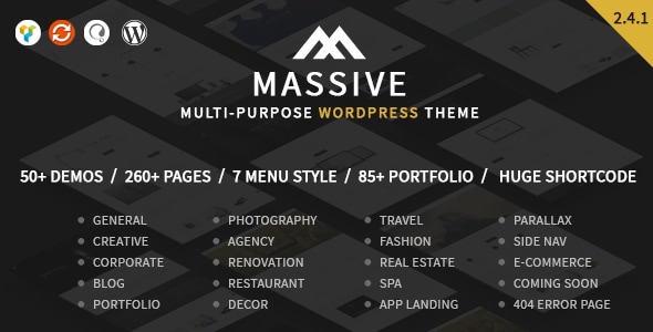 Massive - Responsive Multi-Purpose WordPress Theme - Corporate WordPress