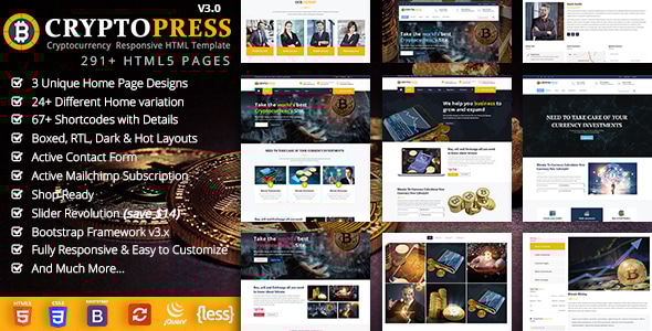 Crypto Press HTML Template - Business Corporate