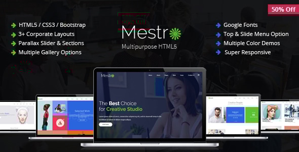 Mestro - Corporate Site Templates