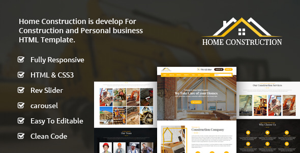 Home Construction – Business HTML Template - Business Corporate