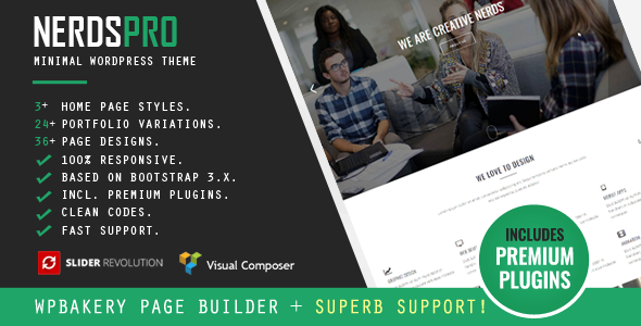 Nerdspro - Minimal WordPress Theme - Business Corporate