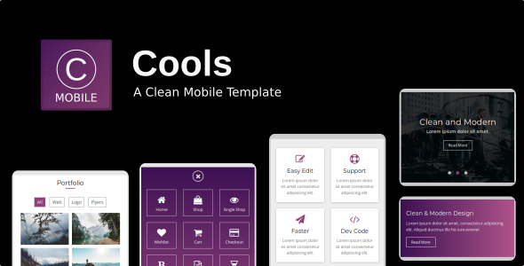 Cools - A Clean Mobile Template - Mobile Site Templates