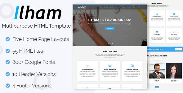 ILHAM - Multi-purpose HTML Template - Corporate Site Templates
