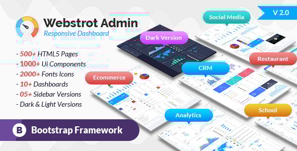 Webstrot Admin Panel Responsive Bootstrap Dashboard Template - Admin Templates Site Templates
