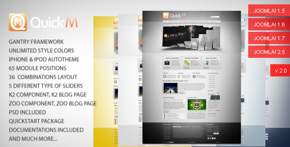 QuickM - Template for Joomla 1.5 - Joomla CMS Themes