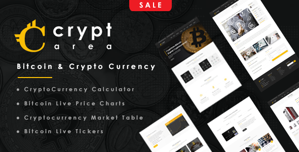 Cryptarea - Bitcoin And Crypto Currency HTML Template - Business Corporate