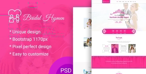 Wedding PSD Template - Experimental Creative