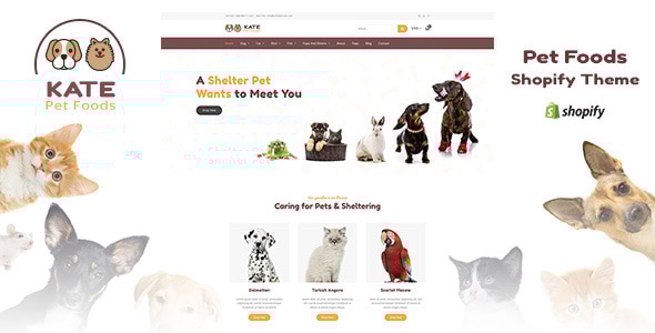Kate - Pet Store and Pet Food Shopify Theme - Entertainment Shopify