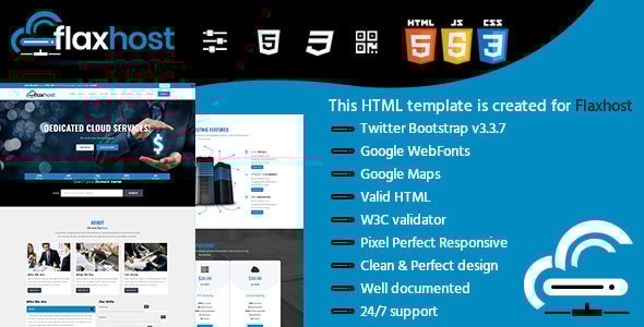 Flax Host - Hosting HTML Template - Business Corporate