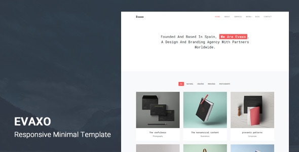 Evaxo - Responsive Minimal Template - Creative Site Templates