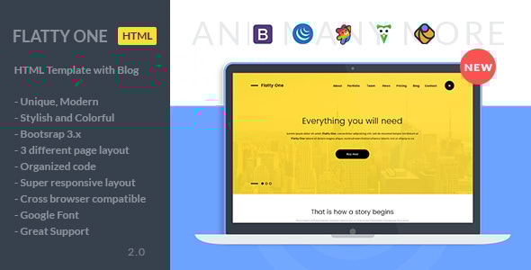 FlattyOne - One Page Portfolio HTML Template - Portfolio Creative